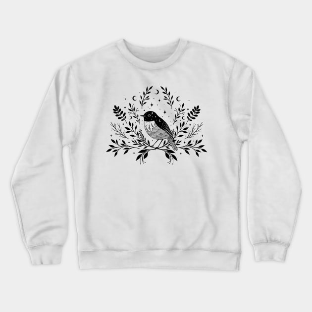 A Bird with Seven Moons Crewneck Sweatshirt by Episodic Drawing